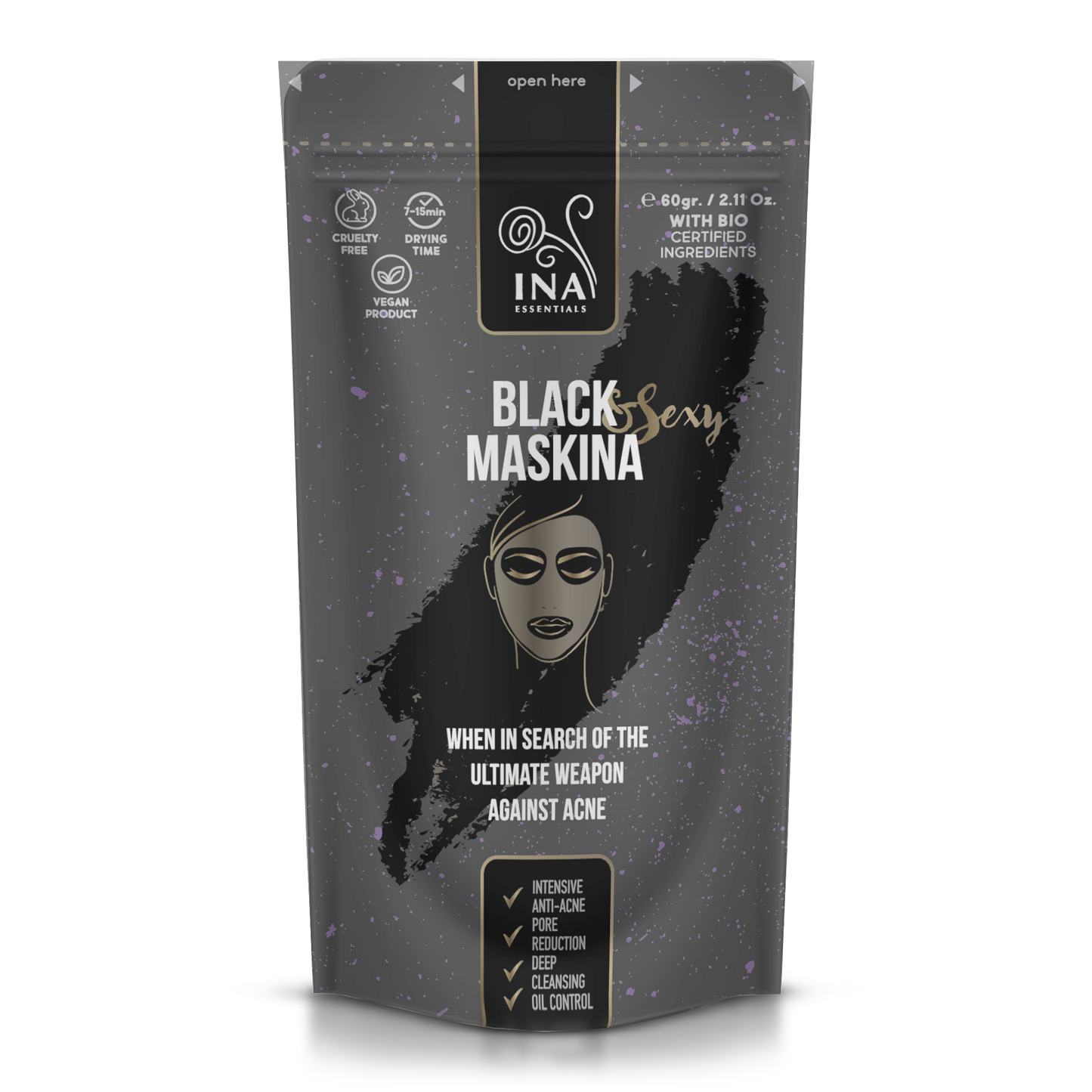 BLACK Maskina - pour peaux à problèmes (60g)