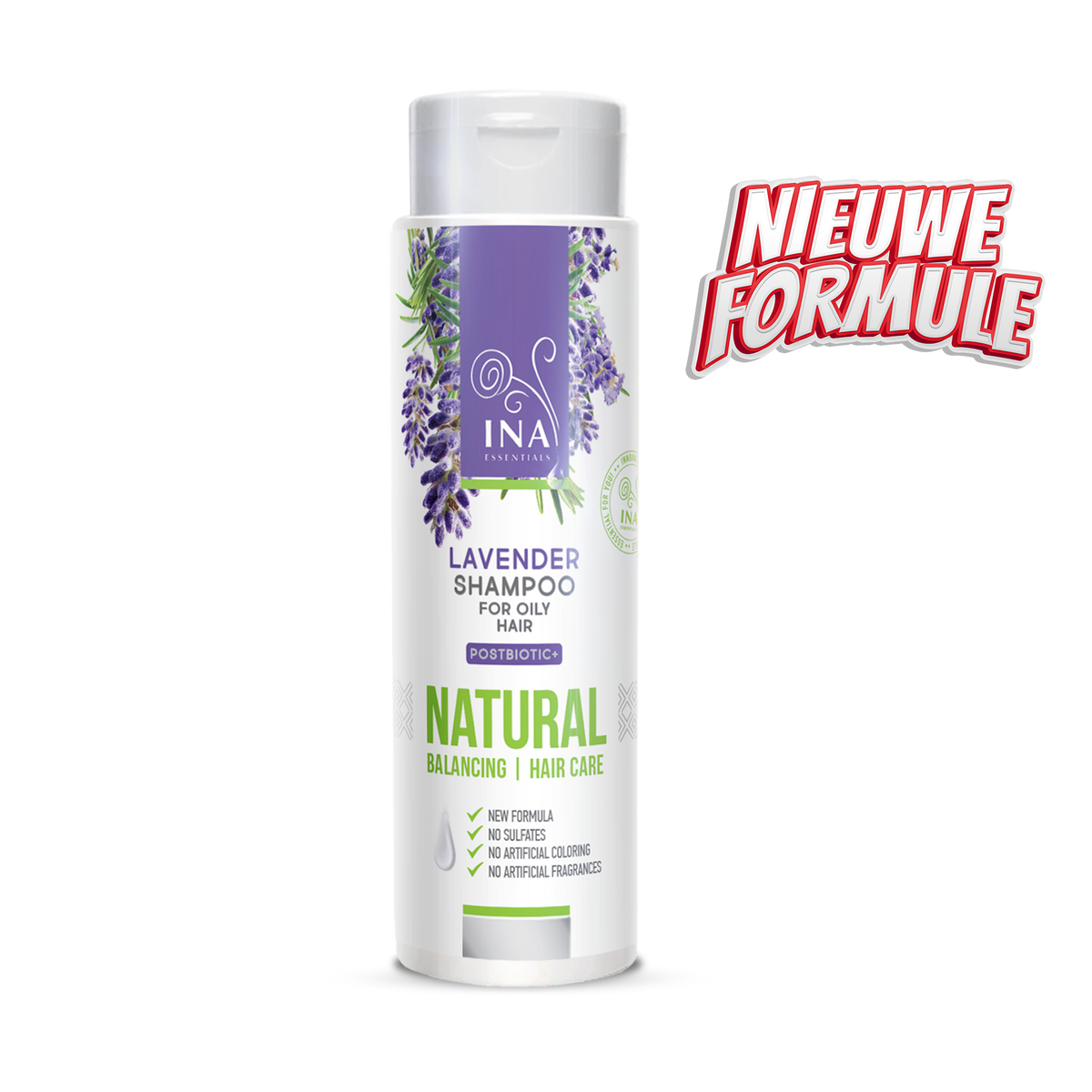 Natuurlijke lavendel anti-roos shampoo voor vet haar (200 ml) - met biologische lavendelolie
