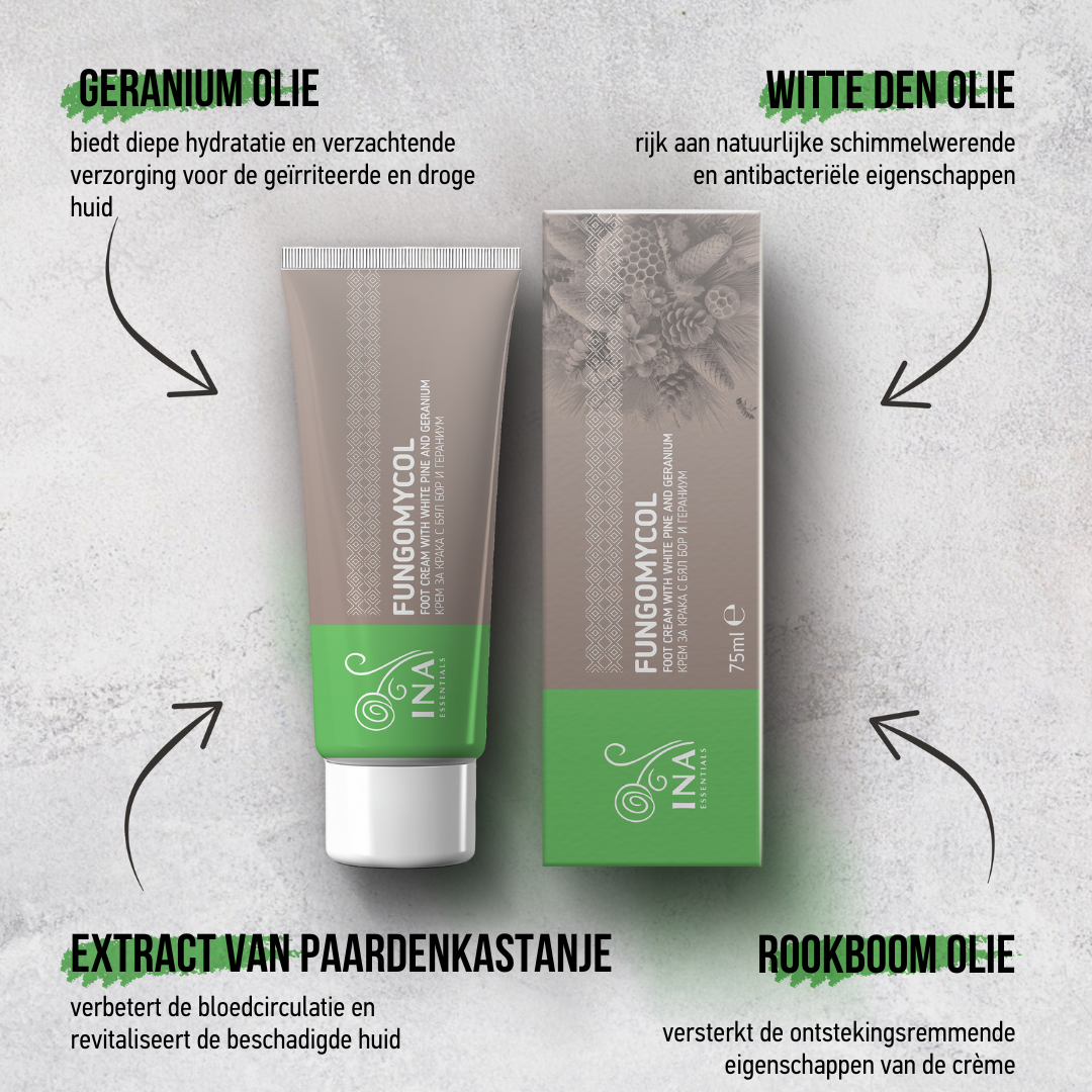 Koop 2 crèmes voor schimmelnagels of droge en gebarsten huid en ontvang 1 biologisch zilversparwater gratis