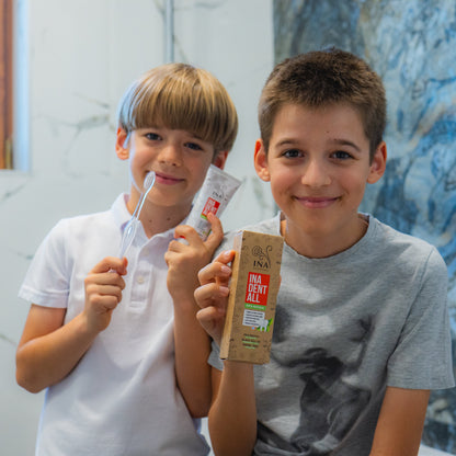 Koop 3 Ina Dent-All tandpasta's, ontvang 2 natuurlijke tandpasta's gratis