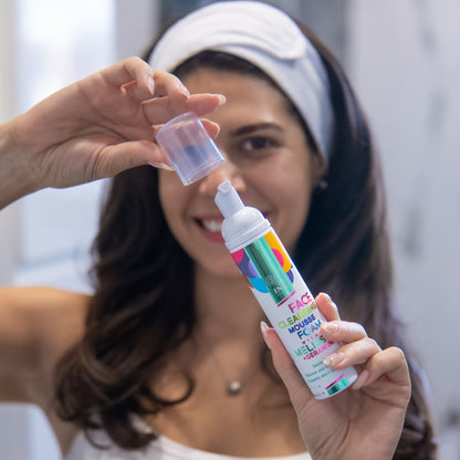 Natuurlijk Reinigingsschuim voor het Gezicht met Citroenmelisse en Geranium - voor elk huidtype