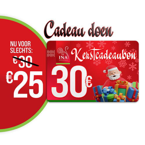 Koop een kerstbon ter waarde van €30, betaal €25 - Digitale bon