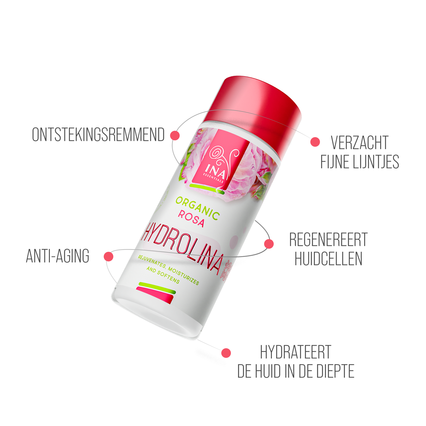 Hydrolina à l'eau de rose bio pour tous types de peaux (150ml) 