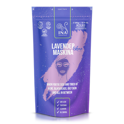 + Cadeau Gezichtsmasker - Lavendel Maskina - intensieve verzorging voor de Vette probleemhuid